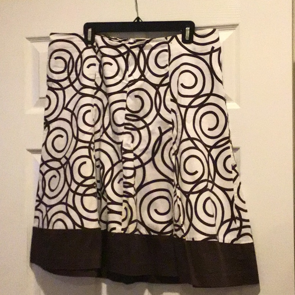 Brown & cream print Skirt